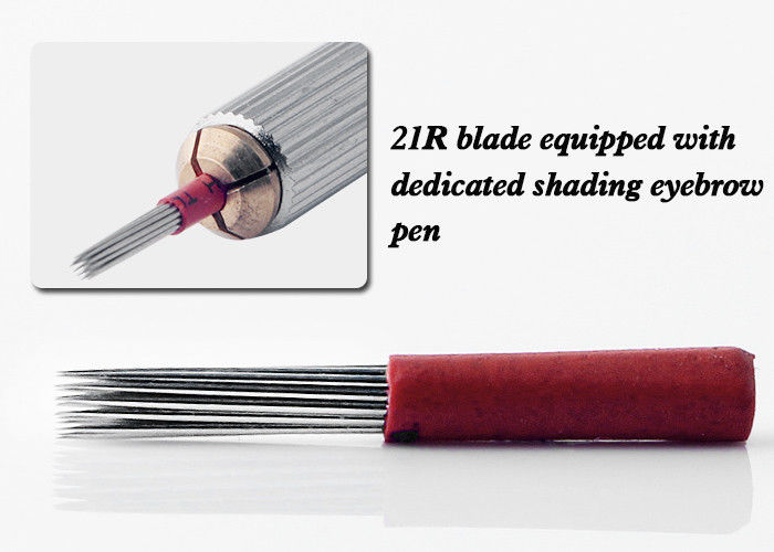Cosmetic Make Up Microblading Needles 21 Round Red Shading Blade