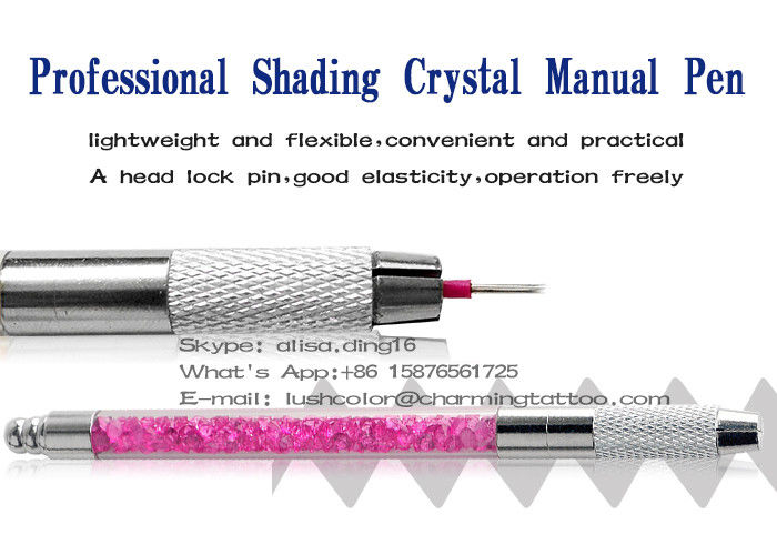Professional Crystal Makeup Manual Eyebrow Tattoo Pen For Eyebrows / Lips