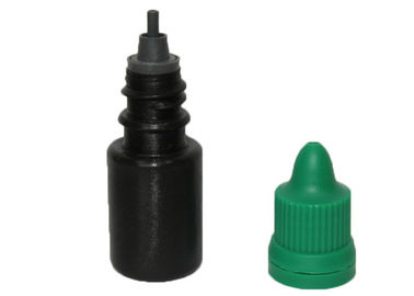 Durable Empty Cosmetic Black Ink Bottle With Green Cap Container , CE